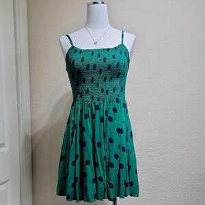Angie Green and Blue Polka Dot Mini Dress